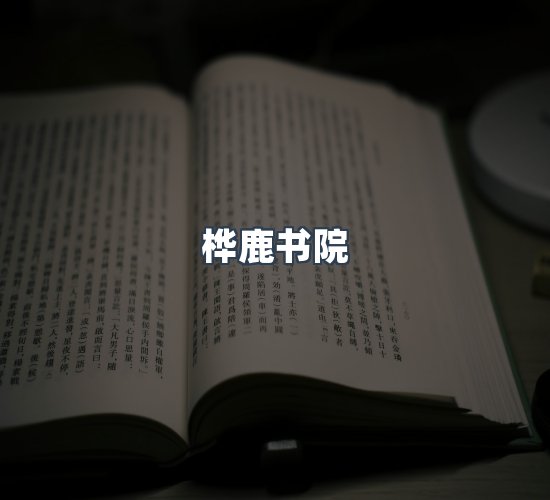关于桦鹿书院
